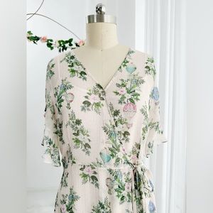 100%silk floral dress